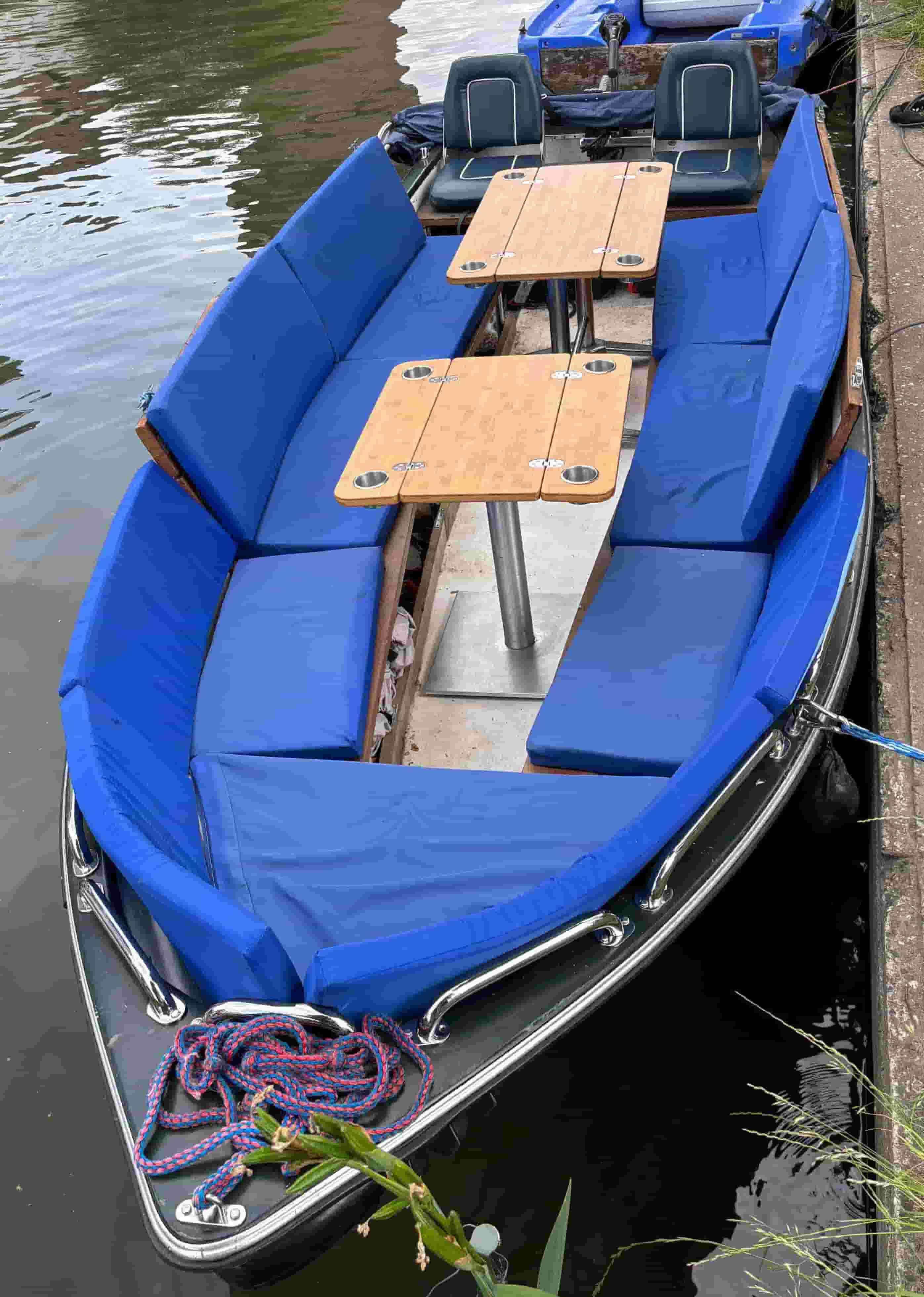 The boat at its mooring spot, ready for departure