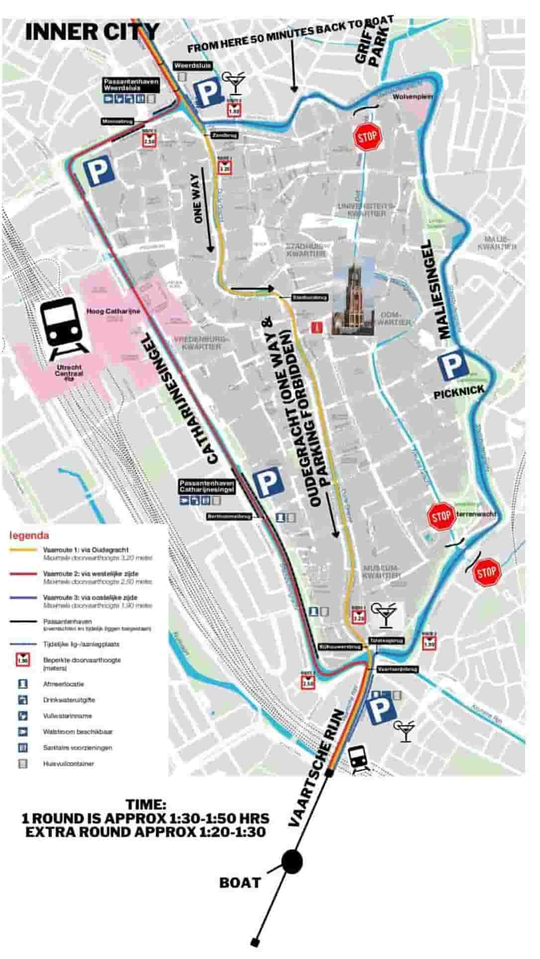 Canal routes map